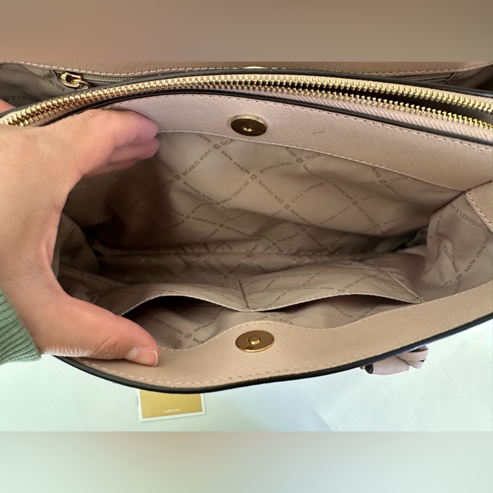 Michael Kors Pink and Cream Savannah large satchel bag - Picture 9 of 9